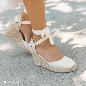 NWOT Soludos Classic Tall Wedge Espadrille Linen